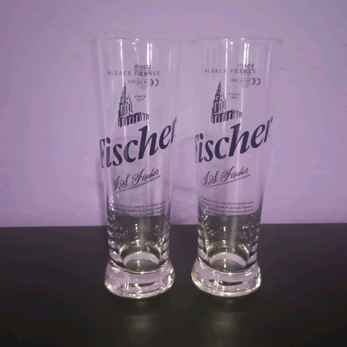 Fischer beer glass set of 2 0.3lt brand new unused