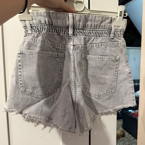 Bershka denim shorts used, gray, size S