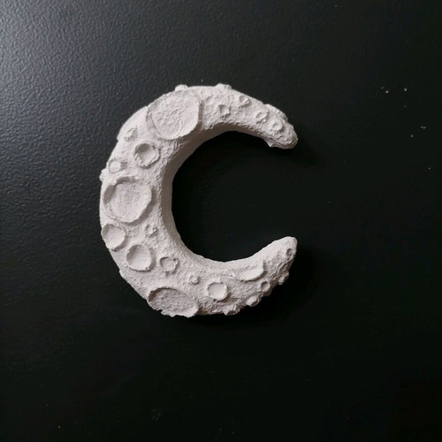 Moon magnet handmade new, painted with acrylics