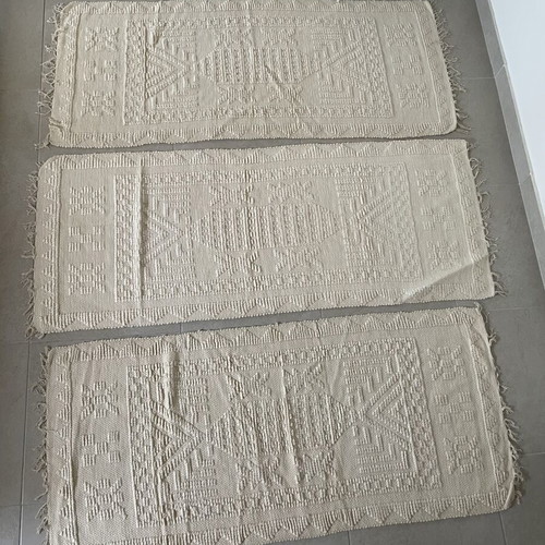 Authentic Vintage Arachova Wool Rug Set, 4 Pieces, Greek Made