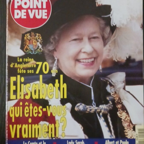 Point de Vue magazine Queen Elizabeth April 1996