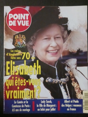 Περιοδικό Point de Vue Queen Elizabeth Απρίλιος 1996