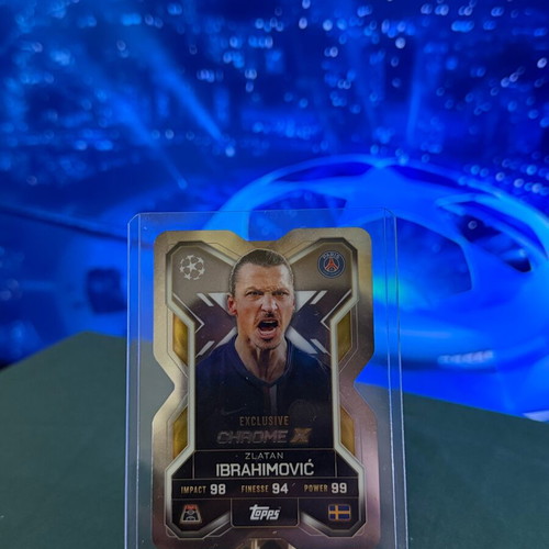 Zlatan Ibrahimovic Chrome X Champions League card new