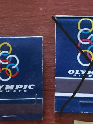 Olympic Airways vintage σπιρτόκουτα, σετ 3