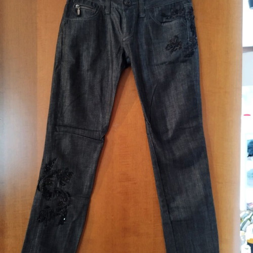 Staff jeans women's size 28 with embroidery like new, gray and blue