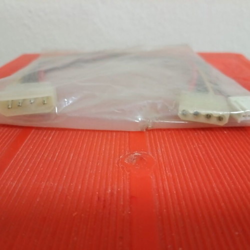 Molex 4pin power cable male to 5.25''+3.5'' 4pin female, new