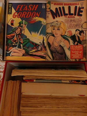 Flash Gordon #7 and Millie the Model #132 comics used