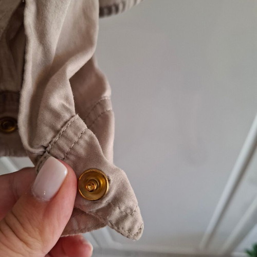 Fidèle women's shirt L like new, sand beige with snaps