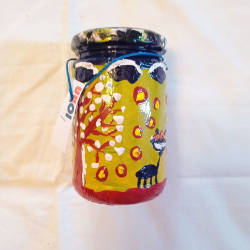 Glass Vase Summer Time Ioanart new, handmade
