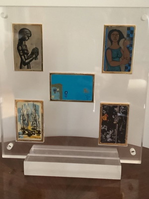 Silverprints collection used, 5 artworks on 24x24 cm plexiglass