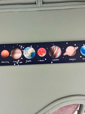 Solar System Set like new with puzzle, spinning top, and 3D stickers