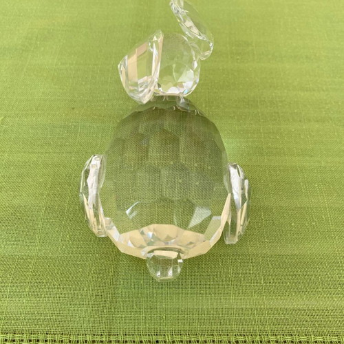 Shannon Crystal Godinger Red Eye Rabbit faceted crystal like new