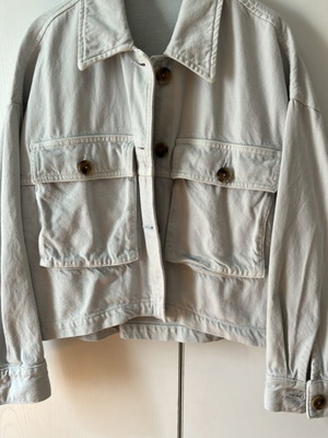 Zara μπουφάν crop size S σαν καινούργιο, γκρι