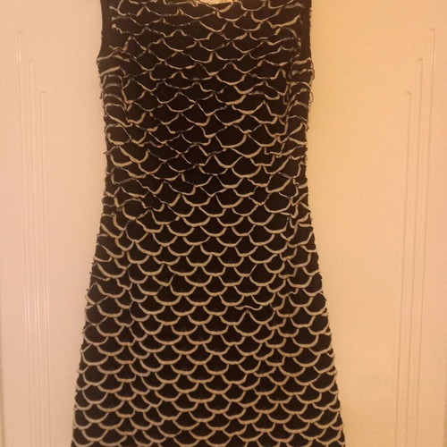 Virgin Prunes mini dress medium black with white details like new