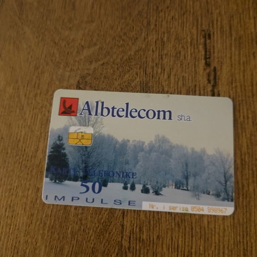 Albanian phone card used