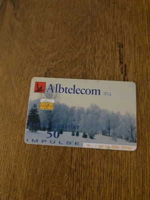 Albanian phone card used