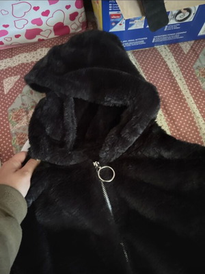 Fur vest Shein new, black, size M