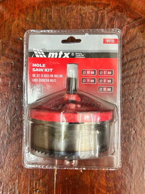 Wood hole saw kit new with sizes φ60 φ67 φ74 φ81 φ95