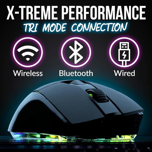 KLIM Blaze X RGB wireless gaming mouse new with charging dock up to 12000 DPI