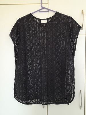 Mini beach dress lace, worn once, black, one size