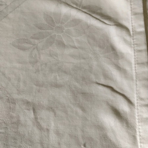 Vintage white tablecloth traditional style