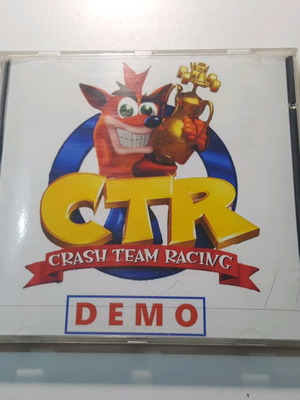 Crash Team Racing demo used for PlayStation (PS1) with Wip3out and Tarzan