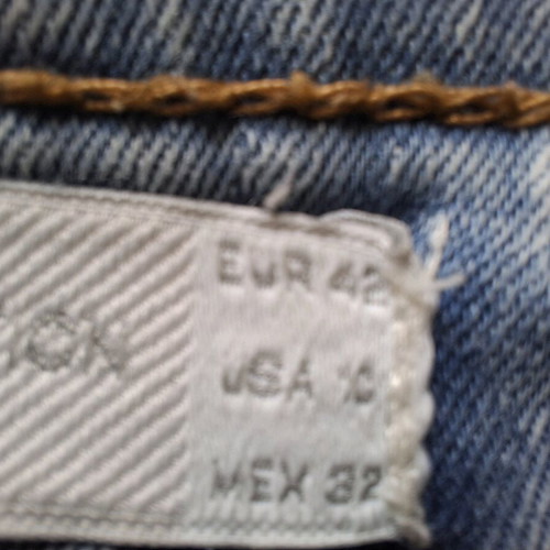 Bershka denim push up jeans used, blue, size XL