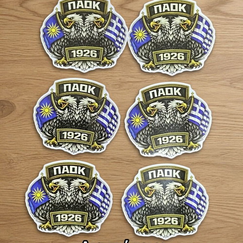 PAOK Autocollants Set of 6 with Double-Headed Eagle 1926