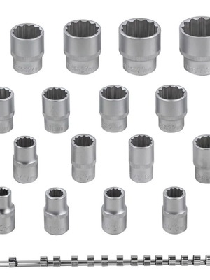 RockForce socket set 12 pieces 16 parts new