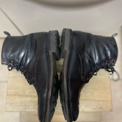 Men's leather boots size 44 used, black