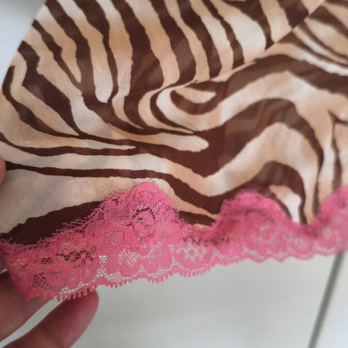 Mystico Animal Print Nightdress medium like new with pink lace