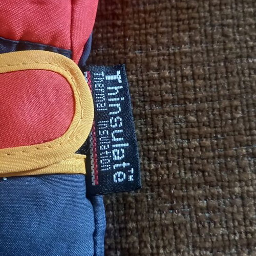 Ski gloves like new, red-blue, kids size xs