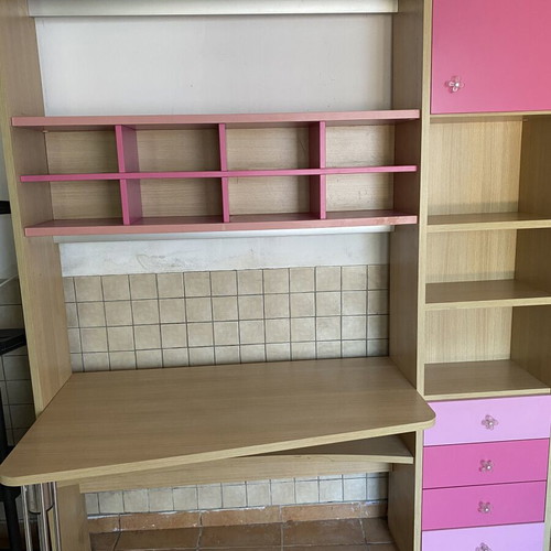 Neoset children's desk bookshelf used