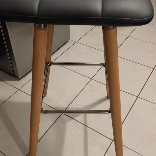 IKEA Stool like new, gray with leatherette and wooden legs