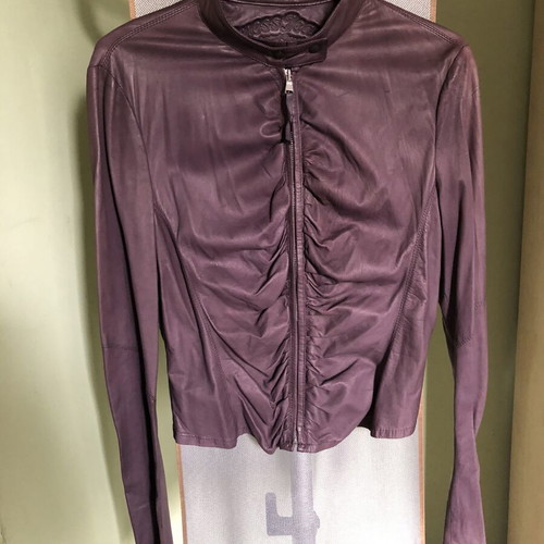 Guess thin leather jacket like new, women's size S, purple