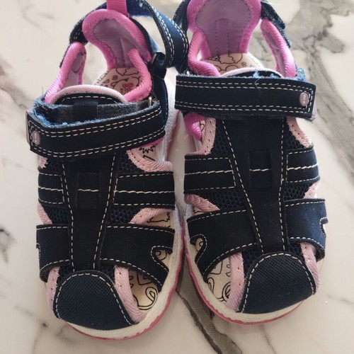 Garvalin children's sandals like new, size 24, blue and pink