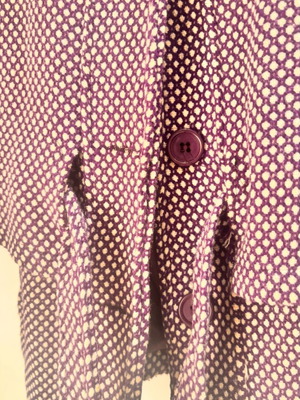 Purple semi-coat like new with belt and sleeveless inner, size S