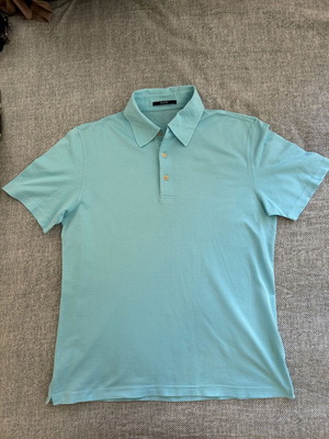 Pal Zileri polo shirt used, turquoise, size L, cotton