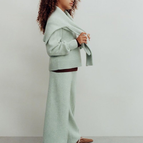 Knitted sweater and pants set for girl new, Zara, green