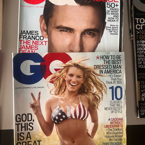 GQ magazines used, set of 16, American, British, French, Italian editions