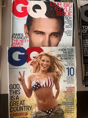 GQ magazines used, set of 16, American, British, French, Italian editions