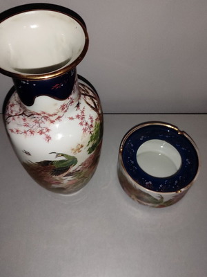 Σετ βάζο και τασάκι πορσελάνης Shibata Chinaware LTD. Japan μεταχειρισμένο