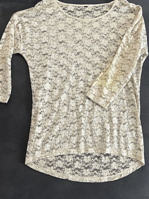 Lace blouse like new, white, size M