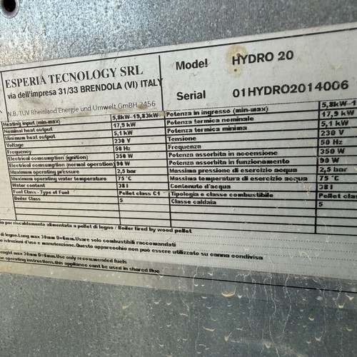 Pellet boiler used, working perfectly
