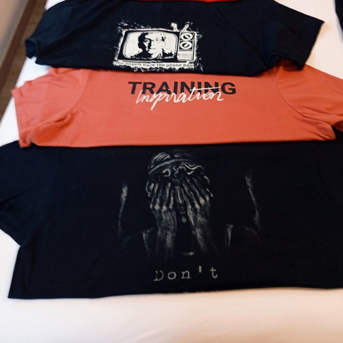 Pack of three printed t-shirts, sizes 3XL-4XL