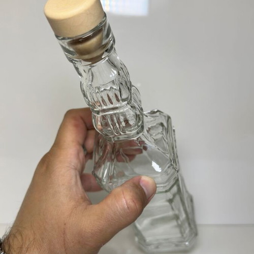 Glass decorative bottle for drinks or liqueur
