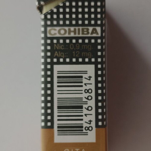Empty hard cigarette pack COHIBA used, 100% Tabaco Cubano