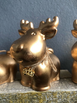Golden Reindeer Charm 2026 Handmade New Decorative Item
