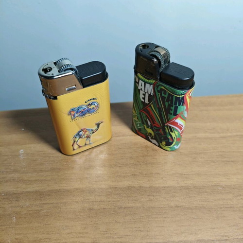 Camel promotional lighter set used, pack of two