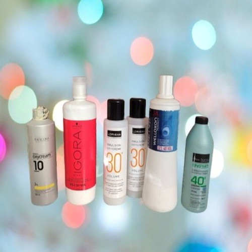 Hair dye oxygen used, pack with Farcom, Schwarzkopf, Lorvenn, Wella, Miss Sandy